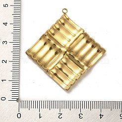 304ステンレスペンダント  ひし形チャーム  ゴールドカラー  43x40.5x3.5mm  穴：2mm&nbsp;STAS-Q316-02G