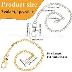 2Pcs 2 Colors Alloy Twisted Chain Belts for Pants&nbsp;AJEW-CY0001-68