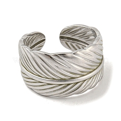 Non-Tarnish 304 Stainless Steel Open Cuff Ring&nbsp;RJEW-C067-15P