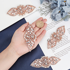 Alloy Glass Rhinestone Cloth Cabochons&nbsp;DIY-WH0265-46RG
