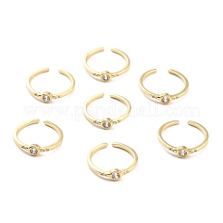 Clear Cubic Zirconia Solitaire Ring&nbsp;RJEW-C018-17G