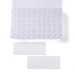 60個のプラスチック製カラムビーズ収納容器  ビーズオーガナイザーボックス  ステッカー付き  透明  27x16x5.7cm  カラムコンテナ：約47.5x26mm&nbsp;CON-C017-01