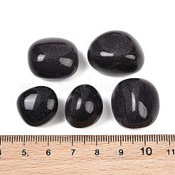 合成ブルーゴールドストーン青金砂石ビーズ  タンブルストーン  ナゲット  穴なし/ドリルなし  花瓶フィラーの宝石  15~23x18~28x6~21mm&nbsp;GG-CBAD0F6-A06-01B