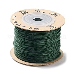 ポリエステルツイストコード  ラウンド  DIYのジュエリーには  濃い緑  1mm  約49.21ヤード（45m）/ロール&nbsp;OCOR-G015-01A-39