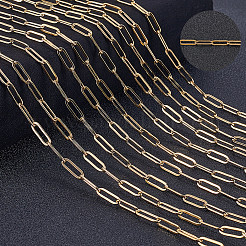 1 Roll PVD Vacuum Plating 304 Stainless Steel Paperclip Chains&nbsp;CHS-BBC0001-08