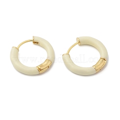 真鍮とスターリングシルバーのピンフープピアス925個  リング  ゴールドカラー  19.5x3.5mm  ピン：0.8mm&nbsp;EJEW-R013-02G-01
