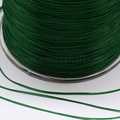 フラット弾性クリスタルストリング  弾性ビーズ糸  ストレッチブレスレット作り用  濃い緑  0.6mm  約328.08ヤード（300m）/ロール&nbsp;EW-F002-08