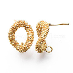 Brass Stud Earrings Findings&nbsp;KK-R116-012-NF