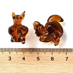 手作りランプワークビーズ連売り  リス  22~23.5x13x21.5~22.5mm  穴：1.5mm  約30個/連  17.72''（45センチメートル）&nbsp;LAMP-Z007-01C