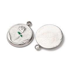 304 Stainless Steel Enamel Pendants&nbsp;STAS-P406-18P-01