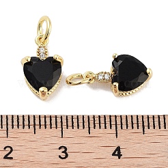 Brass Micro Pave Cubic Zirconia Charms&nbsp;KK-C051-05G-01