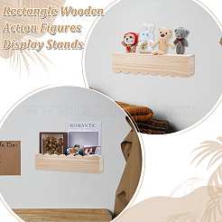 Rectangle Wooden Action Figures Display Stands&nbsp;AJEW-WH0460-089
