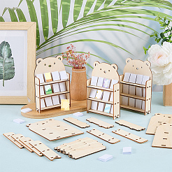 8 Sets 3-Tier Wooden Display Riser Stands for Jewelry Cosmetic Glasses&nbsp;ODIS-FG0002-20