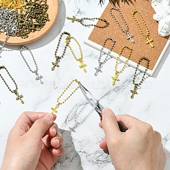 60Pcs 3 Colors Alloy Cross Pendant Decoration&nbsp;HJEW-YW00042