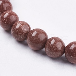 Synthetic Goldstone Bead Strands&nbsp;X-G-R193-04-8mm