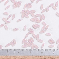 MIYUKIクォーターティラビーズ  日本製シードビーズ  2穴  （qtl142fr）マット透明スモーキーアメジストab  5x1.2x1.9mm  穴：0.8mm  約24000個/500g&nbsp;SEED-MY05-QTL142FR