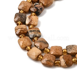 Natural Picture Jasper Beads Strands&nbsp;GG-CBA96AE-A02-6x6mm