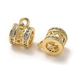 Brass Micro Pave Cubic Zirconia Tube Bails&nbsp;ZIRC-P112-02G