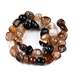 Natural Dyed & Heated Agate Beads Strands&nbsp;G-N342-65A
