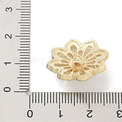Rack Plating Brass Micro Pave Clear Cubic Zirconia Buttons&nbsp;KK-K293-05G