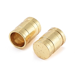 304ステンレススチールコードエンドキャップ  コラム  ゴールドカラー  6x5mm  穴：4mm&nbsp;STAS-F139-060G-5MM
