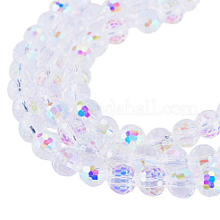 1 Strand Electroplate Transparent Glass Beads Strands&nbsp;EGLA-TADJ0001-15G