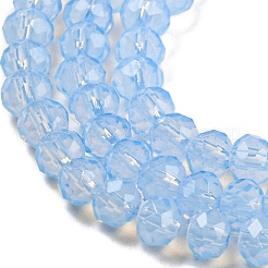 Baking Paint Transparent Glass Beads Strands&nbsp;DGLA-A034-J2mm-B10