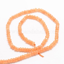 Dyed Natural Malaysia Jade Rondelle Beads Strands&nbsp;X-G-E316-2x4mm-01