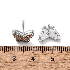 Brass Stud Earrings&nbsp;EJEW-D288-08P