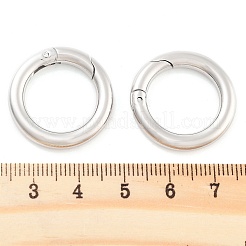 変色しない304ステンレススチール製スプリングゲートリング  Oリング  ステンレス鋼色  6ゲージ  24x4mm  内径：16mm&nbsp;LS-STAS-Q032-1B