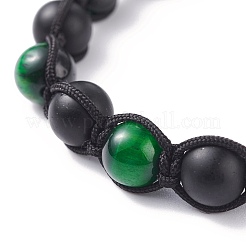 Round Stone Braided Bead Bracelets Set&nbsp;BJEW-JB07260-01