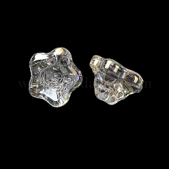 透明なガラスビーズを電気  ペチュニア  淡黄色  9x9x6mm  穴：1.4mm&nbsp;GLAA-T025-81A-02