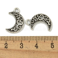 合金のチベット風チャーム  カドミウムフリー＆鉛フリー  アンティークシルバー  ムーン  18x11.5x1.5mm  穴：2mm&nbsp;FIND-U015-34AS