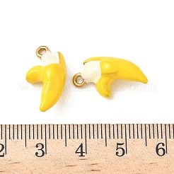 304ステンレススチールエナメルペンダント  イオンプレーティング（ip）  ゴールドカラー  バナナ  20x10.5x8mm  穴：1.6mm&nbsp;STAS-I346-20G-06