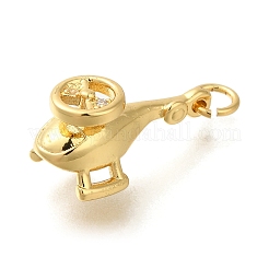 Rack Plating Brass with Cubic Zirconia Pendants&nbsp;KK-Z086-29G-01