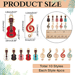 40Pcs 10 Styles Alloy Enamel Pendants&nbsp;FIND-ME0001-94