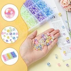 DIY Round Transparent Acrylic Beads Bracelets Making Kits&nbsp;DIY-FS0008-17