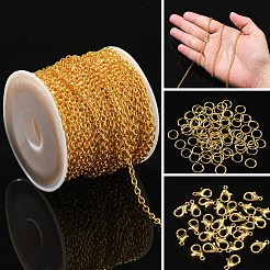 DIY Iron Cable Chains Necklaces/Bracelets Making Kits&nbsp;DIY-YW0010-23G