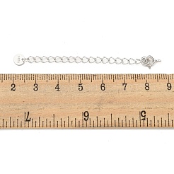Rhodium Plated 925 Sterling Silver Chain Extender&nbsp;STER-C005-04P