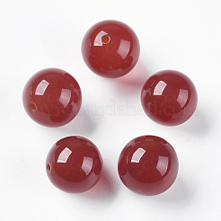 天然石カーネリアンビーズ  片穴  染め＆加熱  ラウンド  10mm  穴：1mm&nbsp;X-G-K275-12-10mm