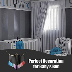 Woolen Yarn Boho Tassel Wall Hanging Ornaments&nbsp;HJEW-WH0071-02