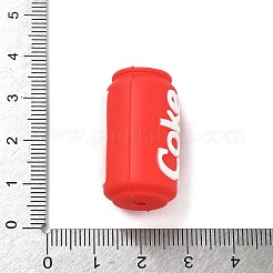 シリコンビーズ  食品のテーマ  焦点ビーズ  レッド  コークス  29x16~17mm  穴：2mm&nbsp;SIL-I019-01C