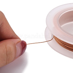 3連売り銅クラフトワイヤー  長持ちメッキ  赤銅鉱  24ゲージ  0.5mm  約20m /ロール&nbsp;CWIR-WH0005-0.5mm-R