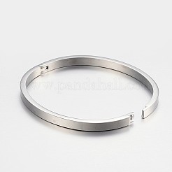 304ステンレススチールバングル  ミックスカラー  1-7/8インチx2-1/4インチ（48x56mm）  4x2.5mm&nbsp;BJEW-F303-04