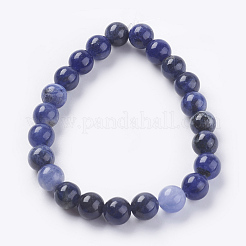 Natural Sodalite Beads Strands&nbsp;X-G-G515-8mm-07
