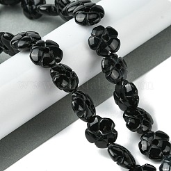 Natural Black Stone Beads Strands&nbsp;G-H023-B16-01