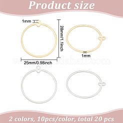 20Pcs 2 Colors Brass Connector Charms&nbsp;KK-BC0012-41