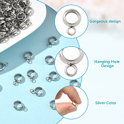 150Pcs 304 Stainless Steel Tube Bails&nbsp;STAS-BBC0008-25