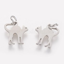 Non-Tarnish 201 Stainless Steel Kitten Pendants&nbsp;STAS-S105-T465S