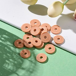 手作り樹脂粘土ビーズ  ディスク/フラットラウンド  ヒシビーズ  バリーウッド  8x0.5~1mm  穴：2mm  約13000個/1000g&nbsp;CLAY-R067-8.0mm-B37